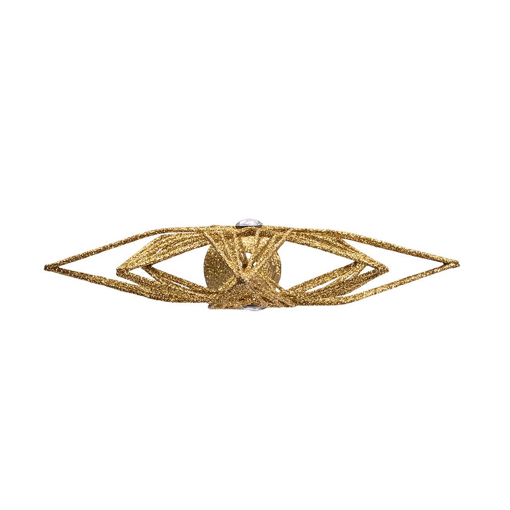 Kurt Adler 12-Inch Unlit Gold Glittered 6-Point Star Tree Topper